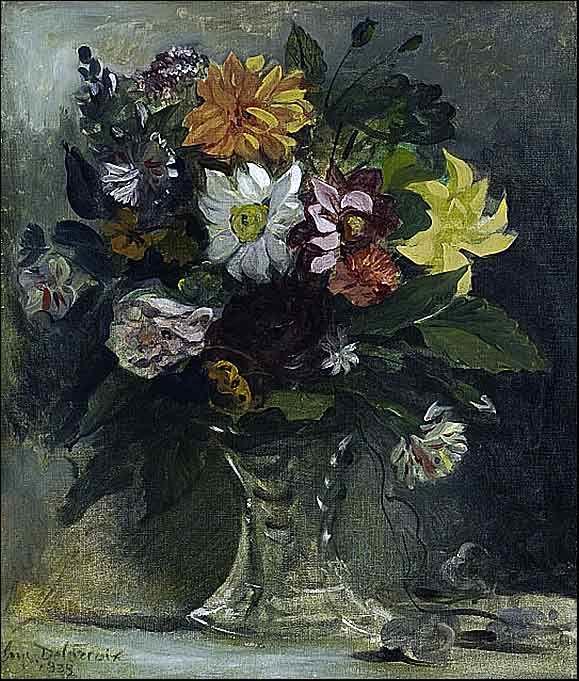 德拉克洛瓦 (eugene delacroix)《a vase of flowers》