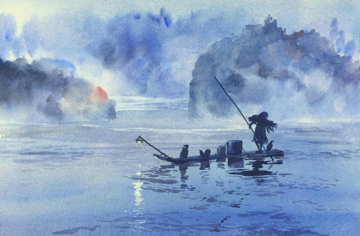 水彩·张雷雷 | 掬一把清泉，调一缕阳光，洒落纸上
