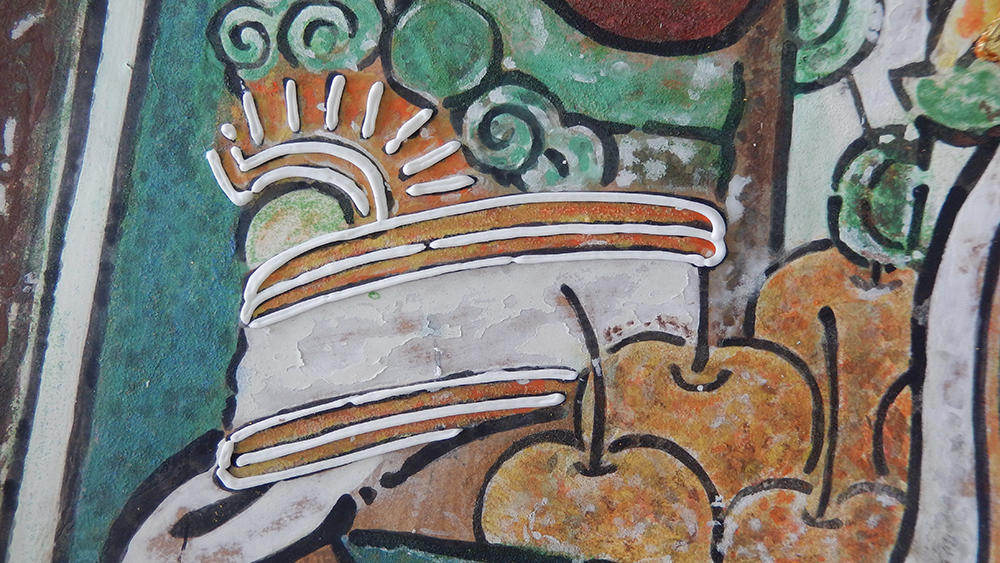 永樂宮壁畫《捧仙果的玉女》的製作過程