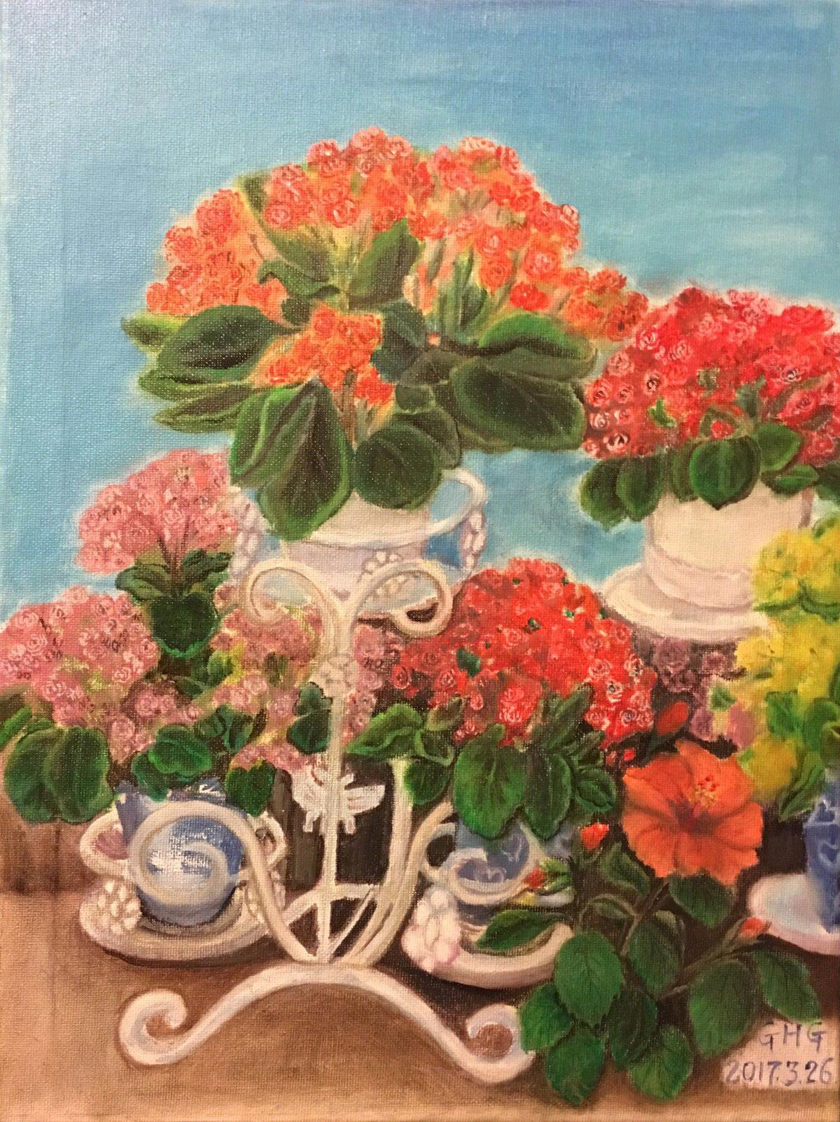 一年来我的花草画法探索