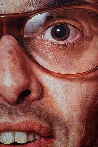 查克·克勞斯 (chuck close1940一 ) 美國超級寫實主義畫家,照相鮮檔