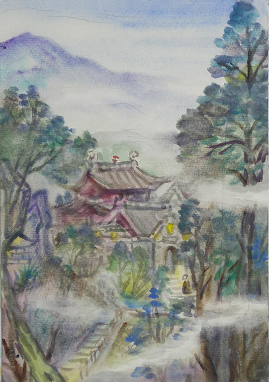 何英宽的纸本彩画《太姥山云游记》