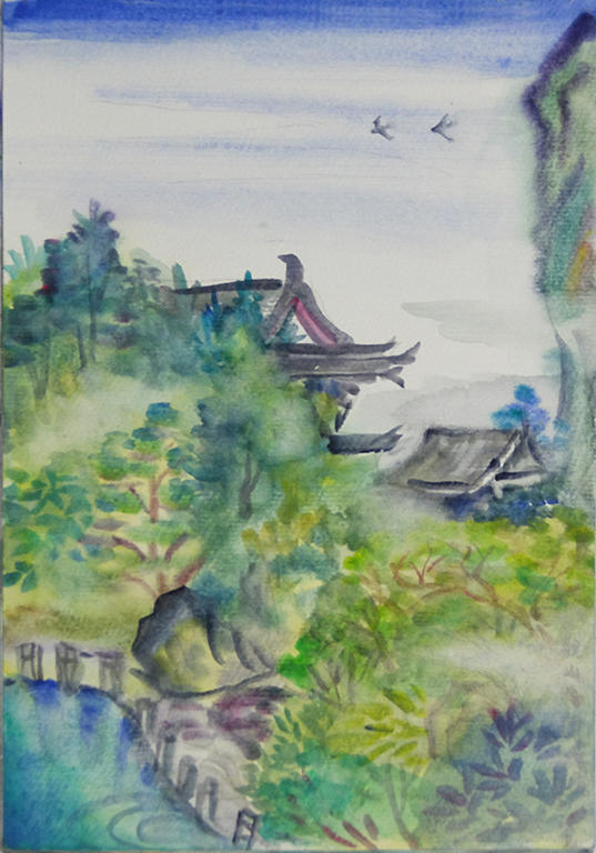 何英宽的纸本彩画太姥山云游记